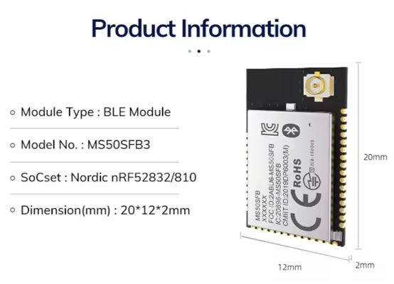 Nordic Mesh nRF52810 MS50SFB3 Low Energy Receiver RF Wireless Bluetooth 5 Smart Ble Beacon Module