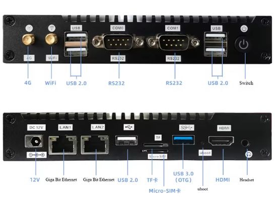 Fanless RK3288 RK3399 RK3568 Mini Industrial PC VGA 4GB 32GB Android Linux Embedded Rugged Computer RS232 In-Stock