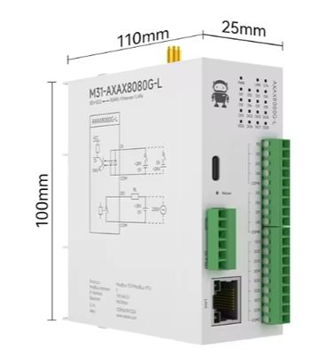 Ebyte M31-AXAX8080G-L Control and Acquisition Modbus RTU Control LoRa Host 8DI+8DO RJ45 RS485 Distributed Remote IO Module