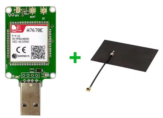 SIMCom A7670E Cat.1 Cellular 4G USB Dongle Adapter Board SIM A7670E Module Support GSM LTE GPS A7670E-FASE