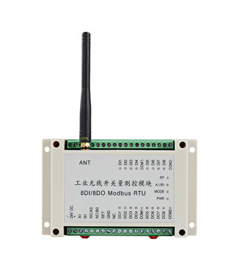 8-channel IO Controller Industrial Iot Data Acquisition Device DAQ RS485 Modbus RTU Transceiver HR-808 8-way wireless ON-OFF Module